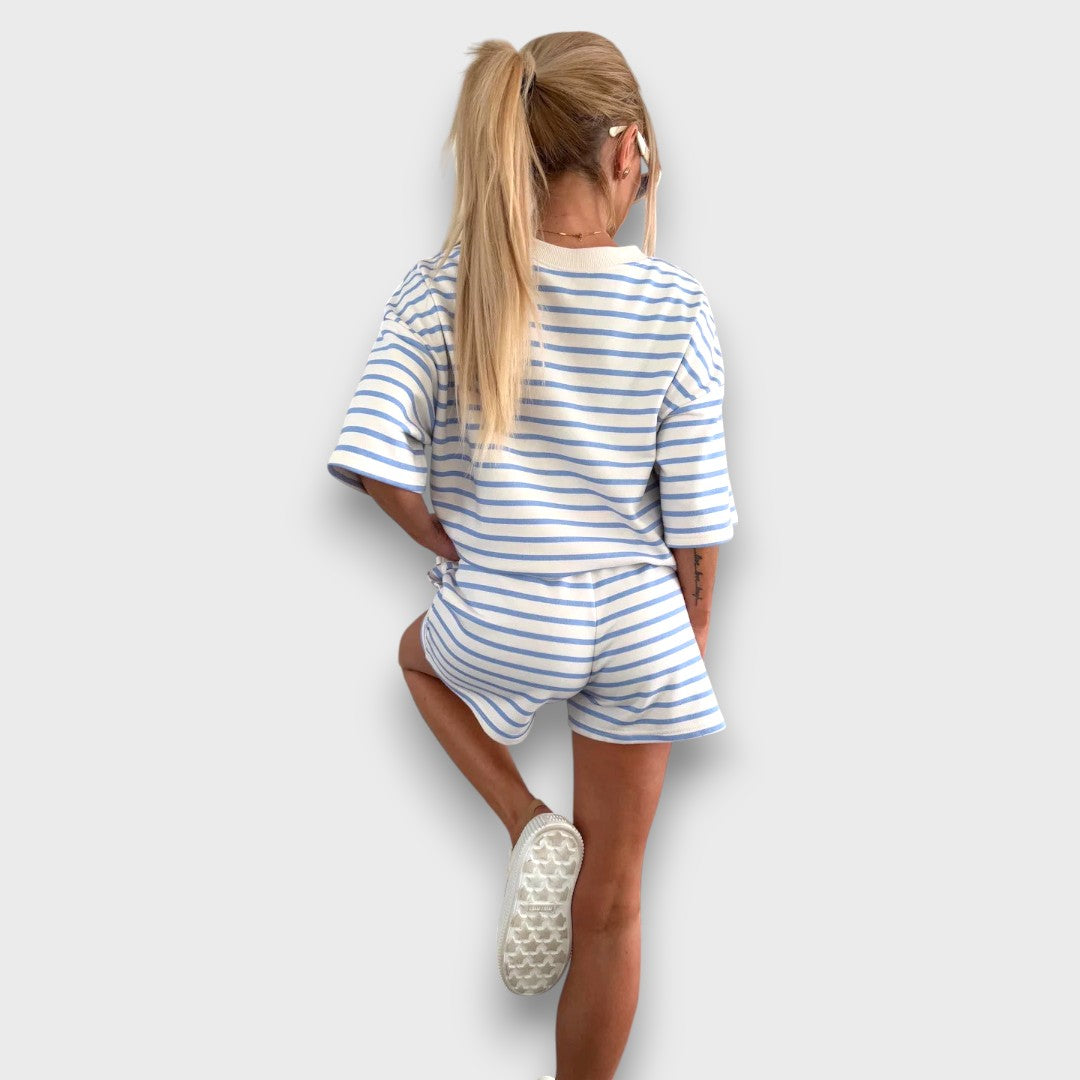 Engraved T-Shirt and Shorts Set with Print