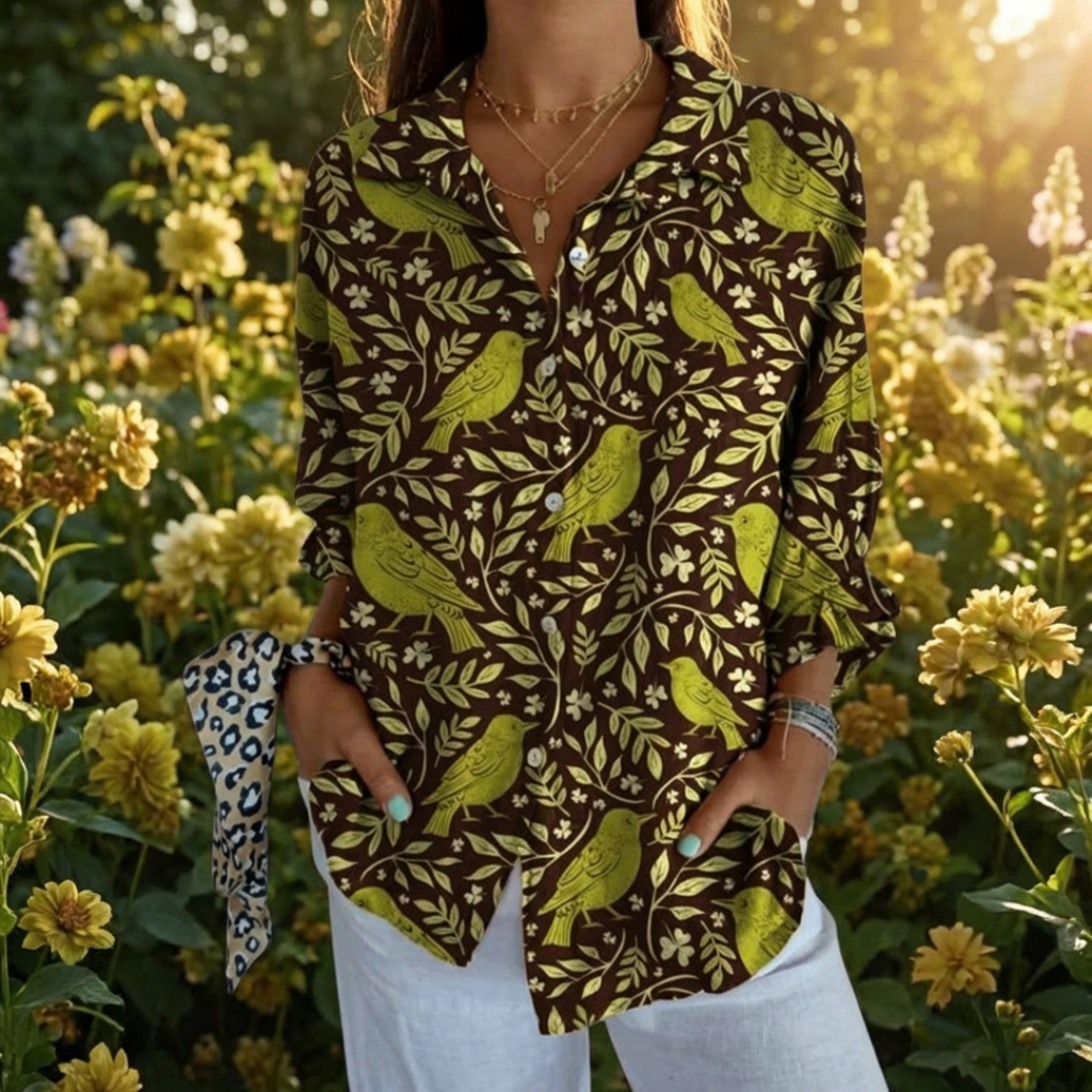 Creative Linen Shirt with Comfortable Fit