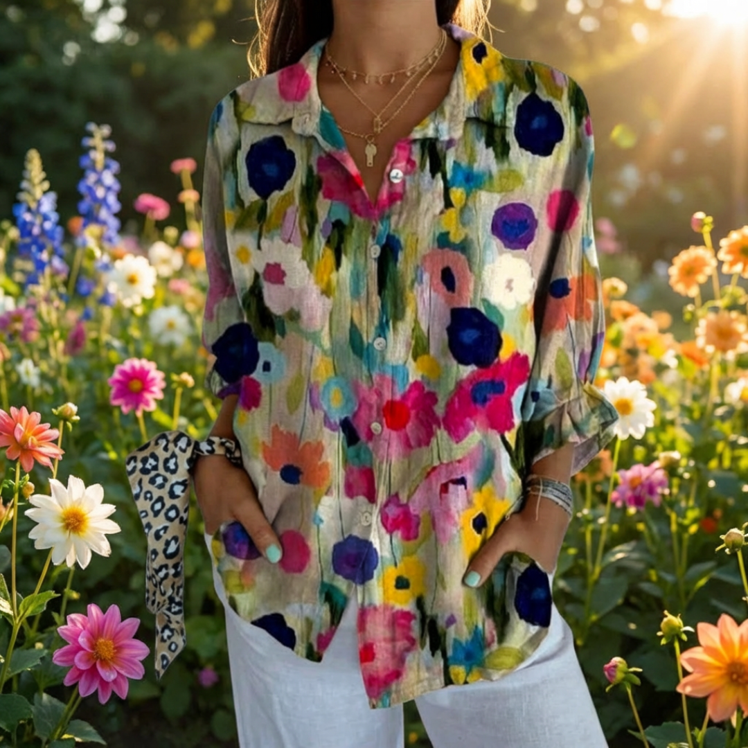 Creative Linen Shirt with Comfortable Fit