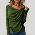 Sophia - Draped Off-Shoulder Long-Sleeve Women's Top