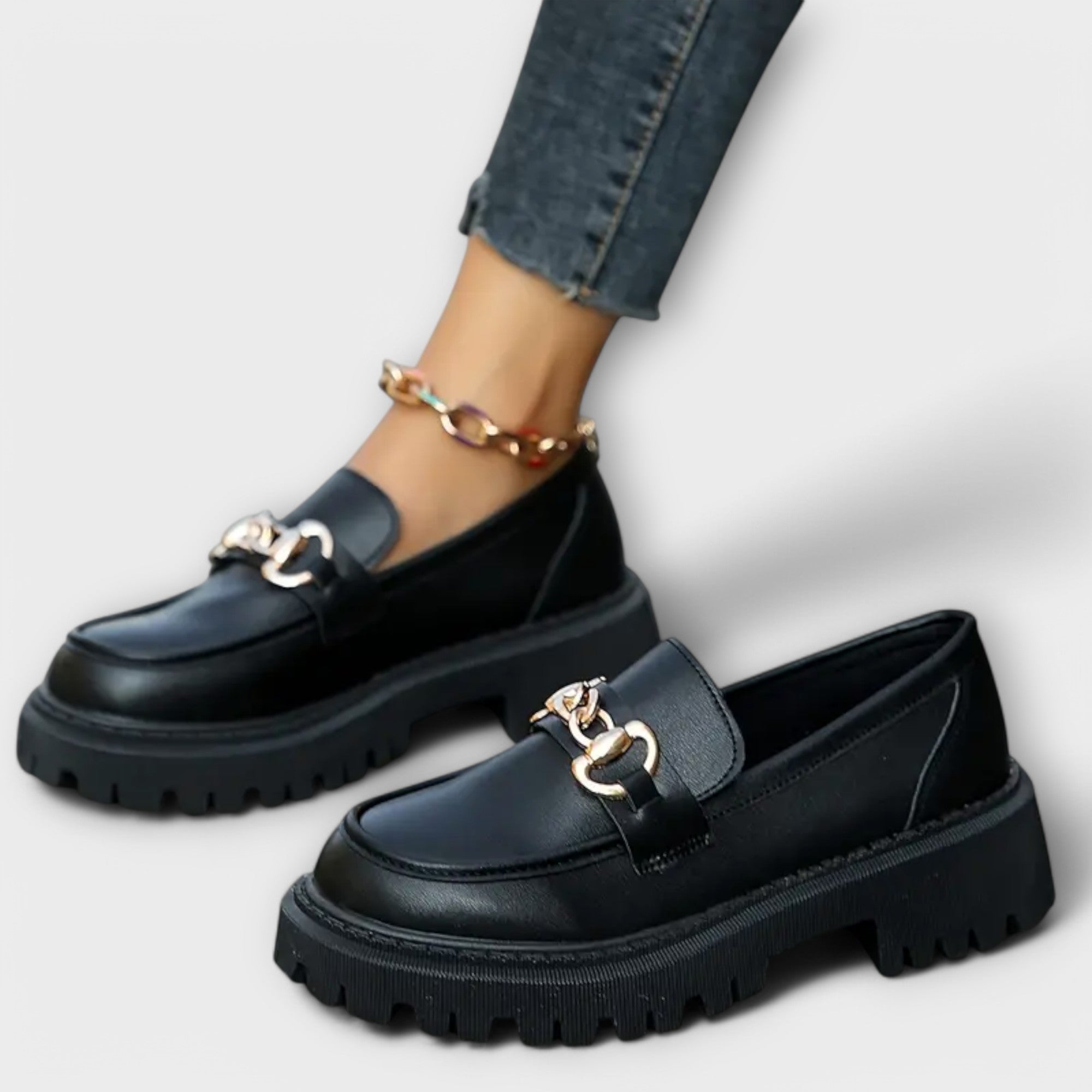 Lidija - Platform Loafers with Buckle