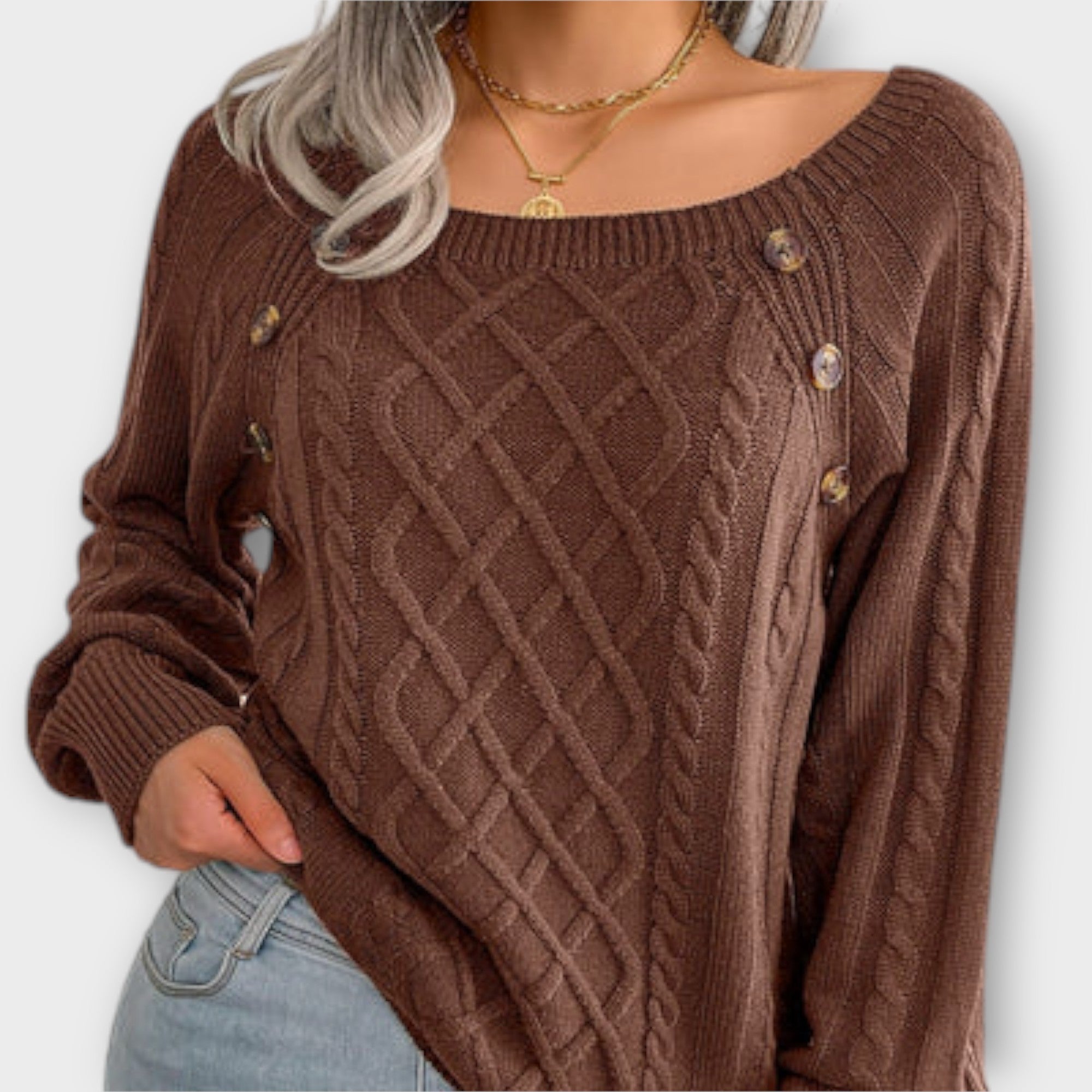 Malia - Sweater with Buttons