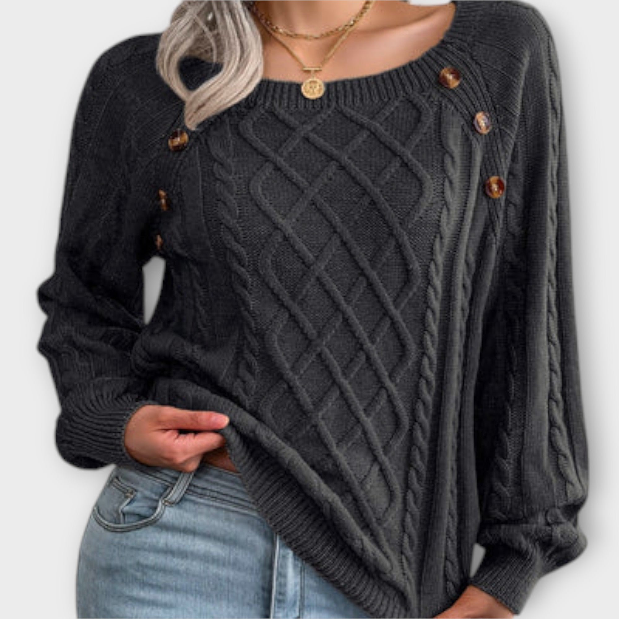 Malia - Sweater with Buttons