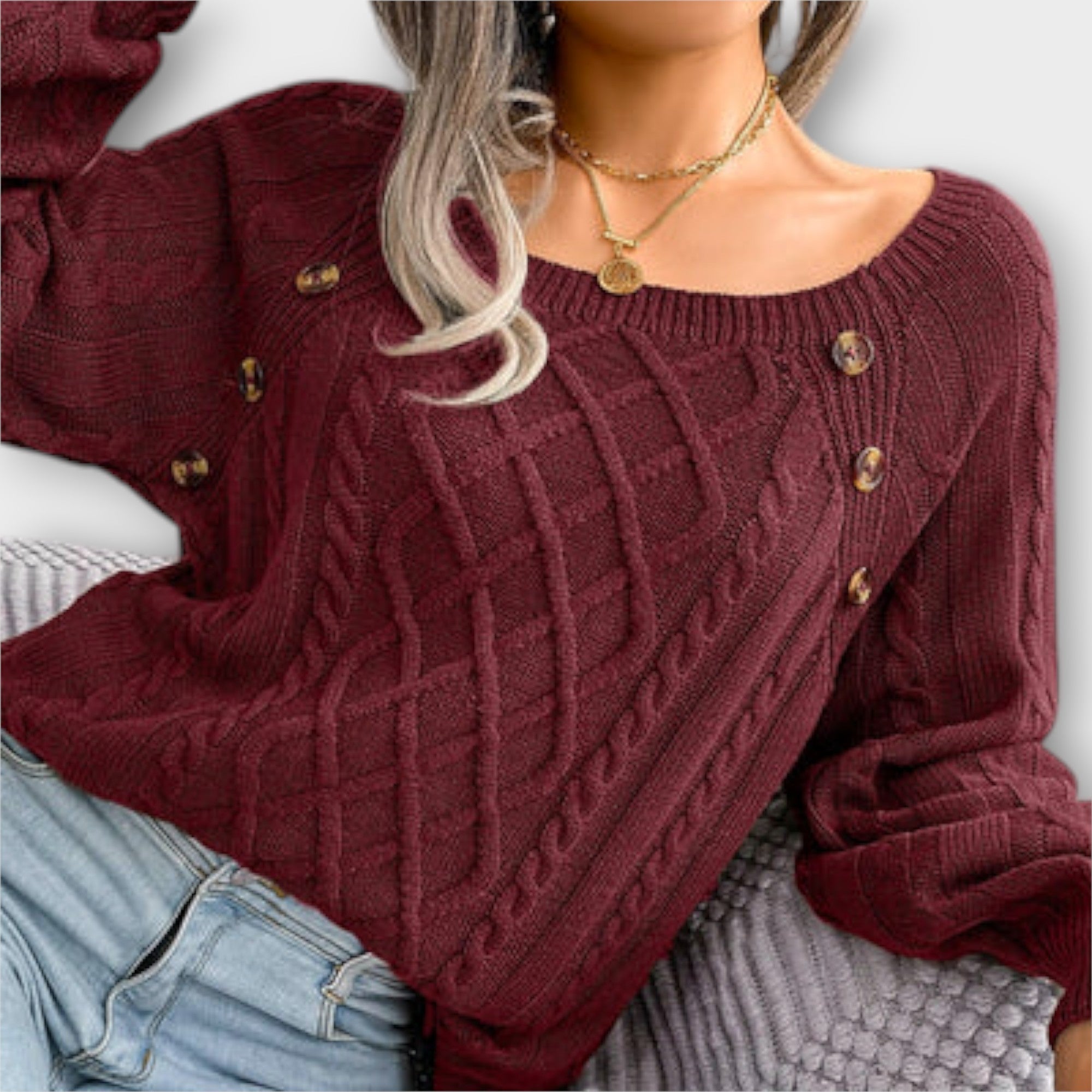 Malia - Sweater with Buttons
