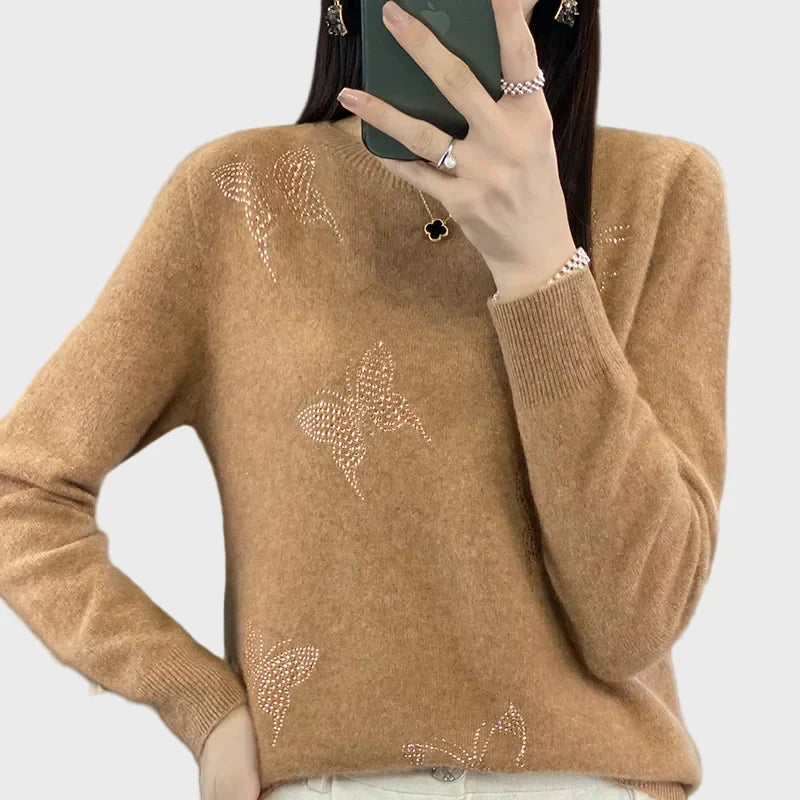 Sweater with Butterfly Pattern