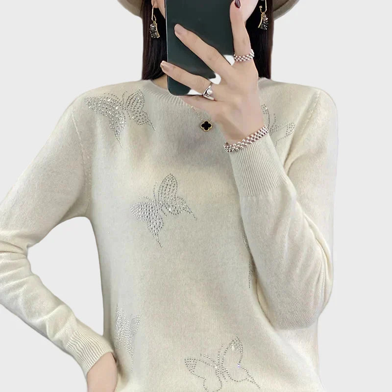 Sweater with Butterfly Pattern