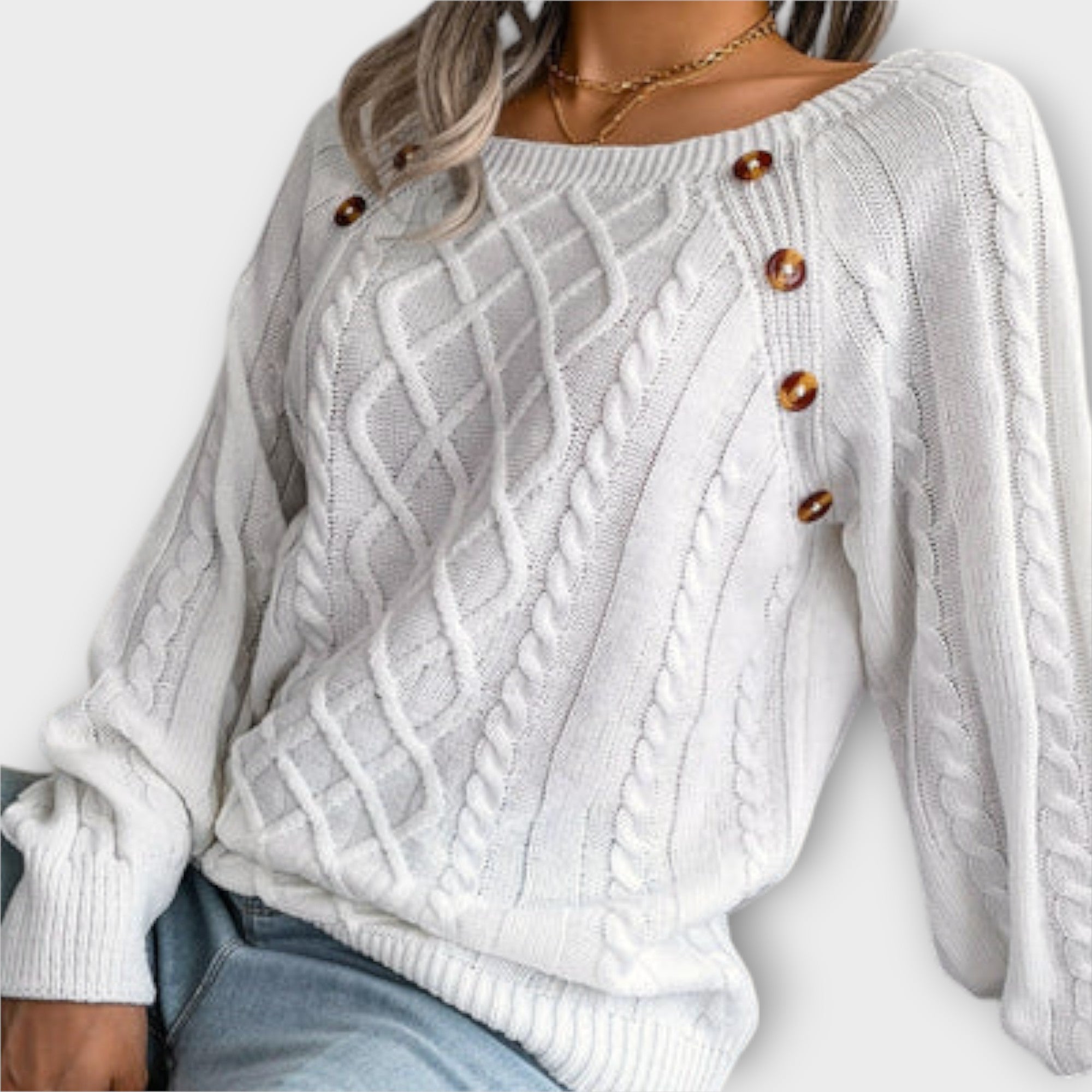 Malia - Sweater with Buttons