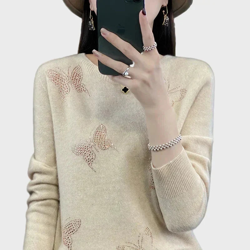Sweater with Butterfly Pattern
