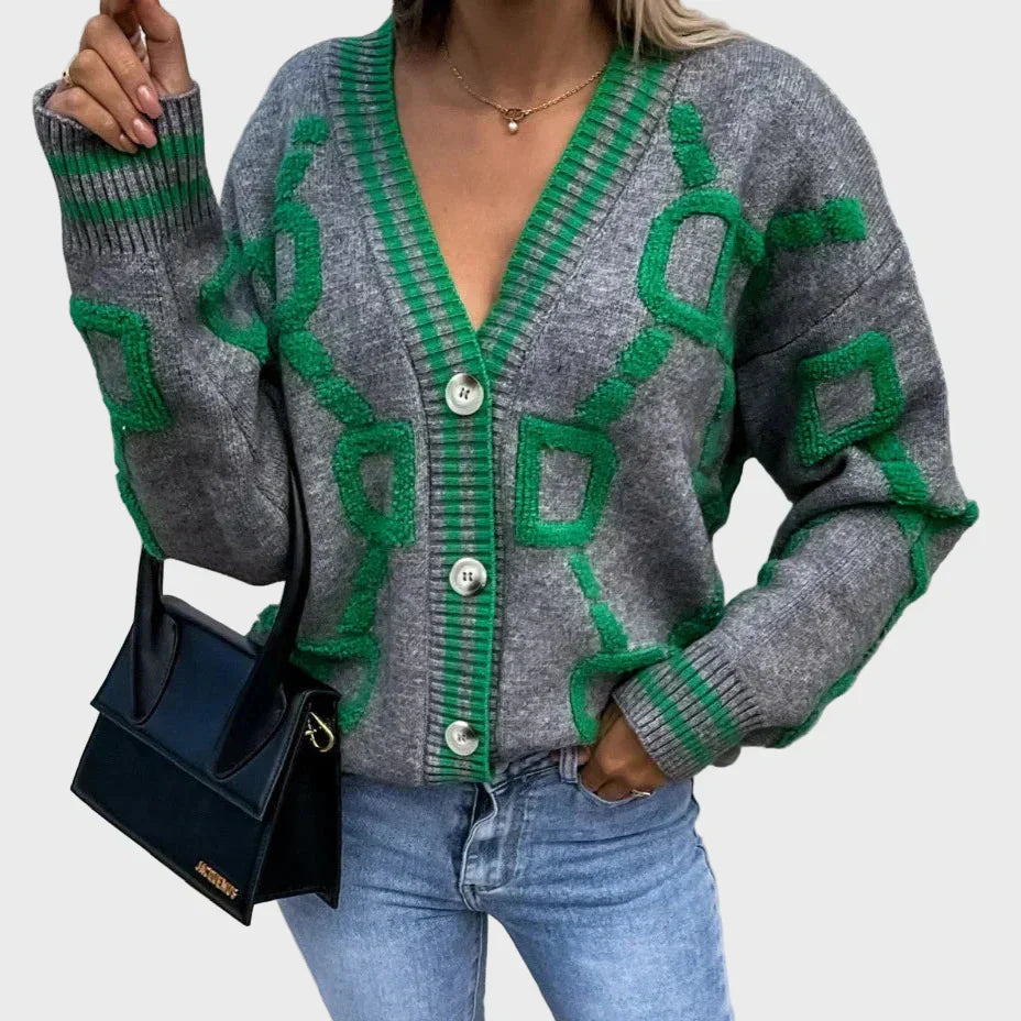 Modern Sweater with Geometric Pattern