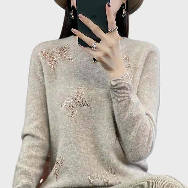 Sweater with Butterfly Pattern