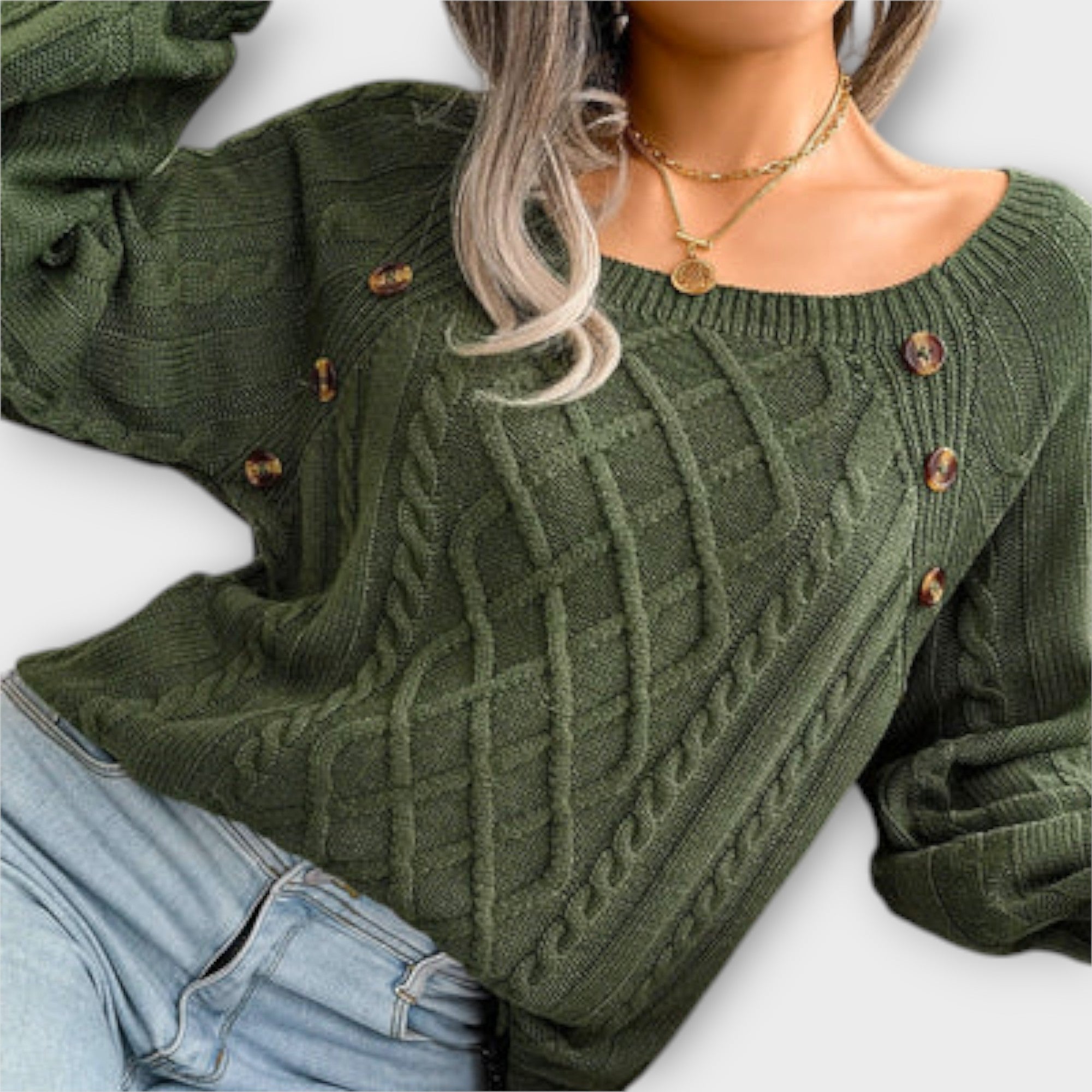 Malia - Sweater with Buttons