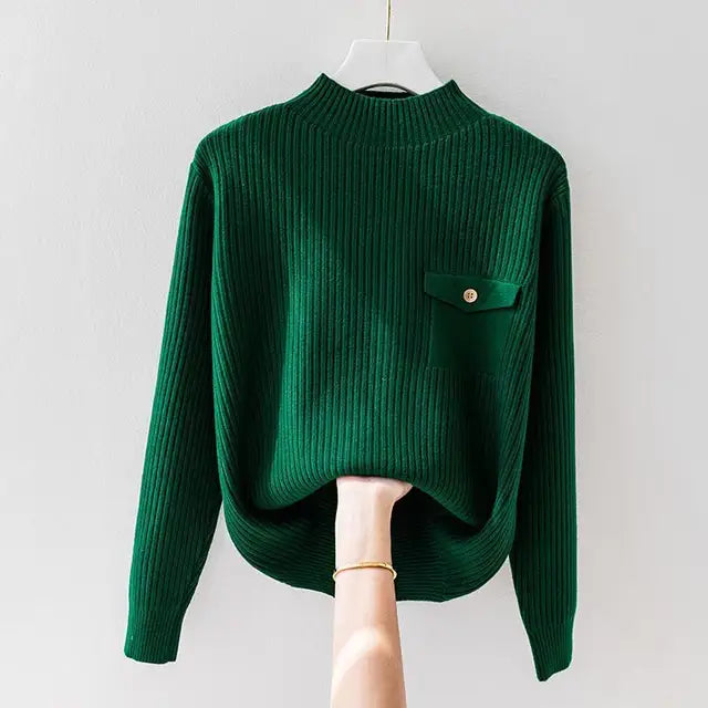 Elegant Sweater with a Neck