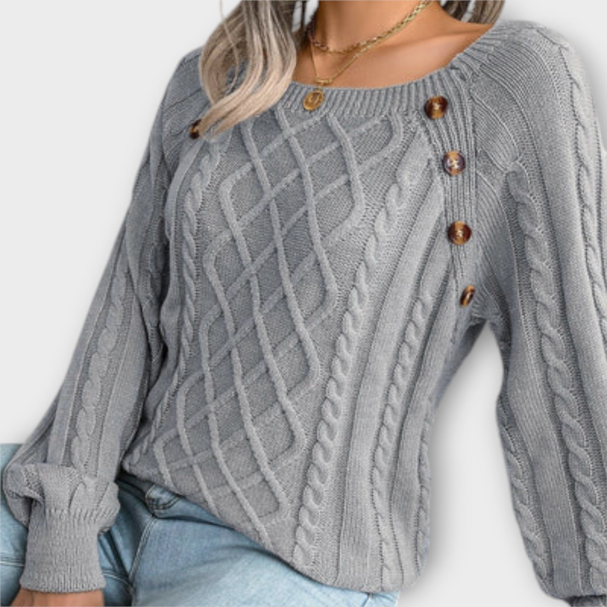 Malia - Sweater with Buttons