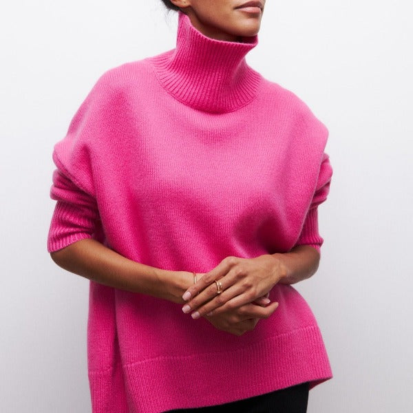 Katrielle - comfortable sweater with a high neck