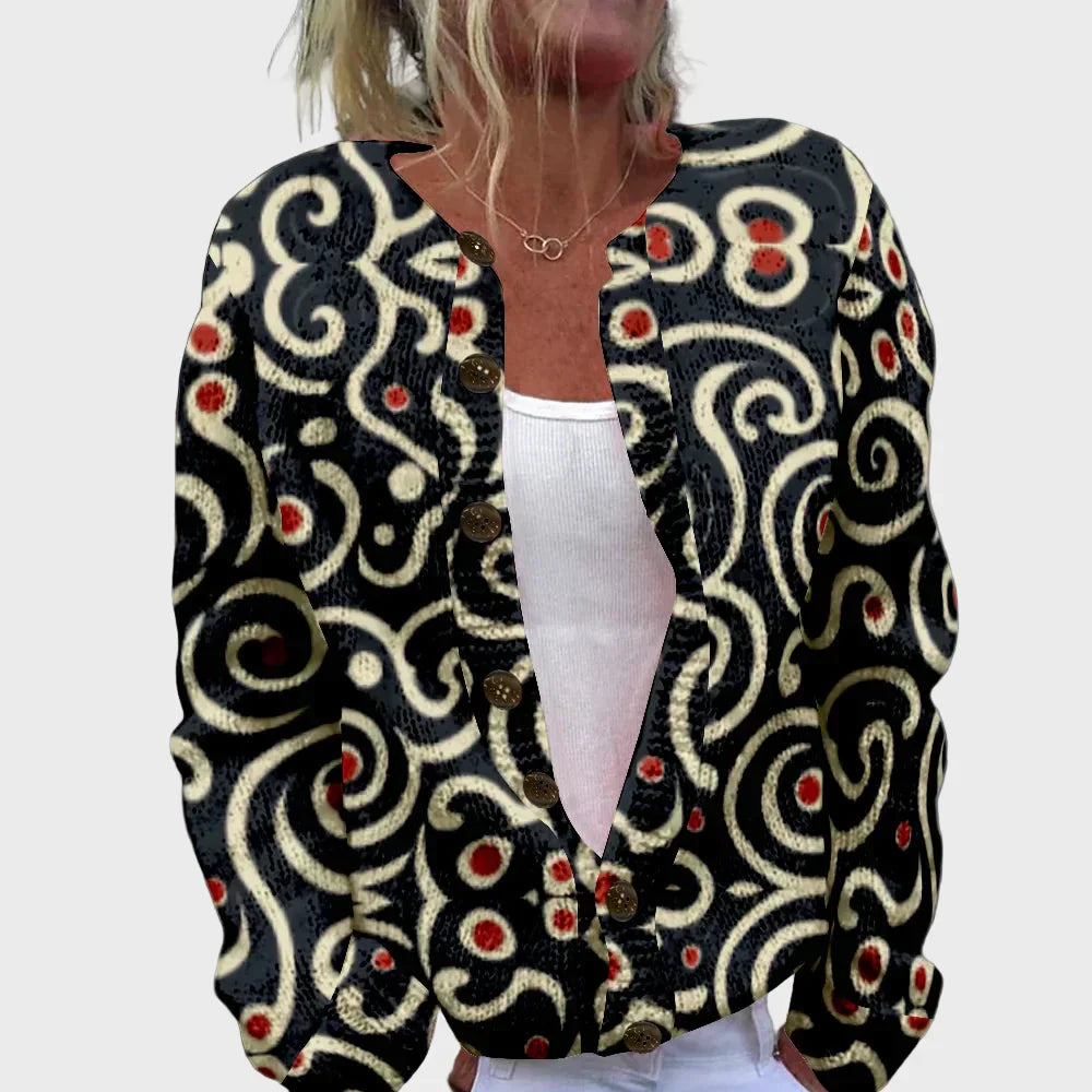 Vestă tricotată elegantă cu model