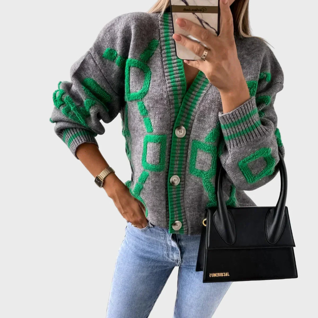 Modern Sweater with Geometric Pattern