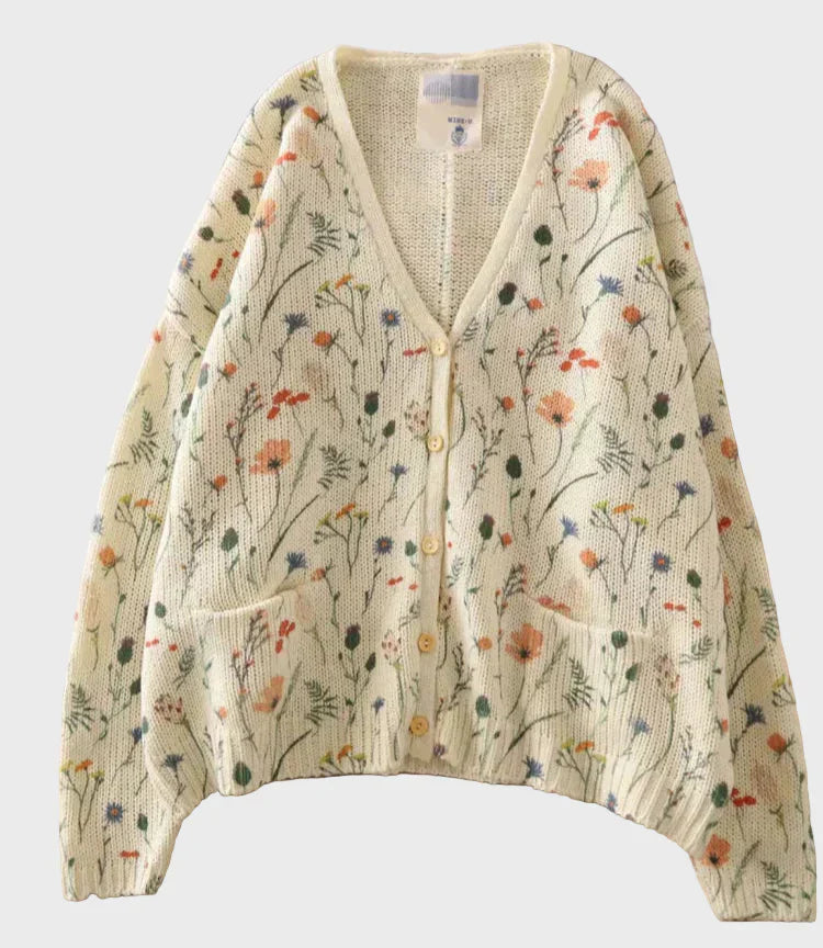 Stylish Crocheted Vest with Floral Pattern