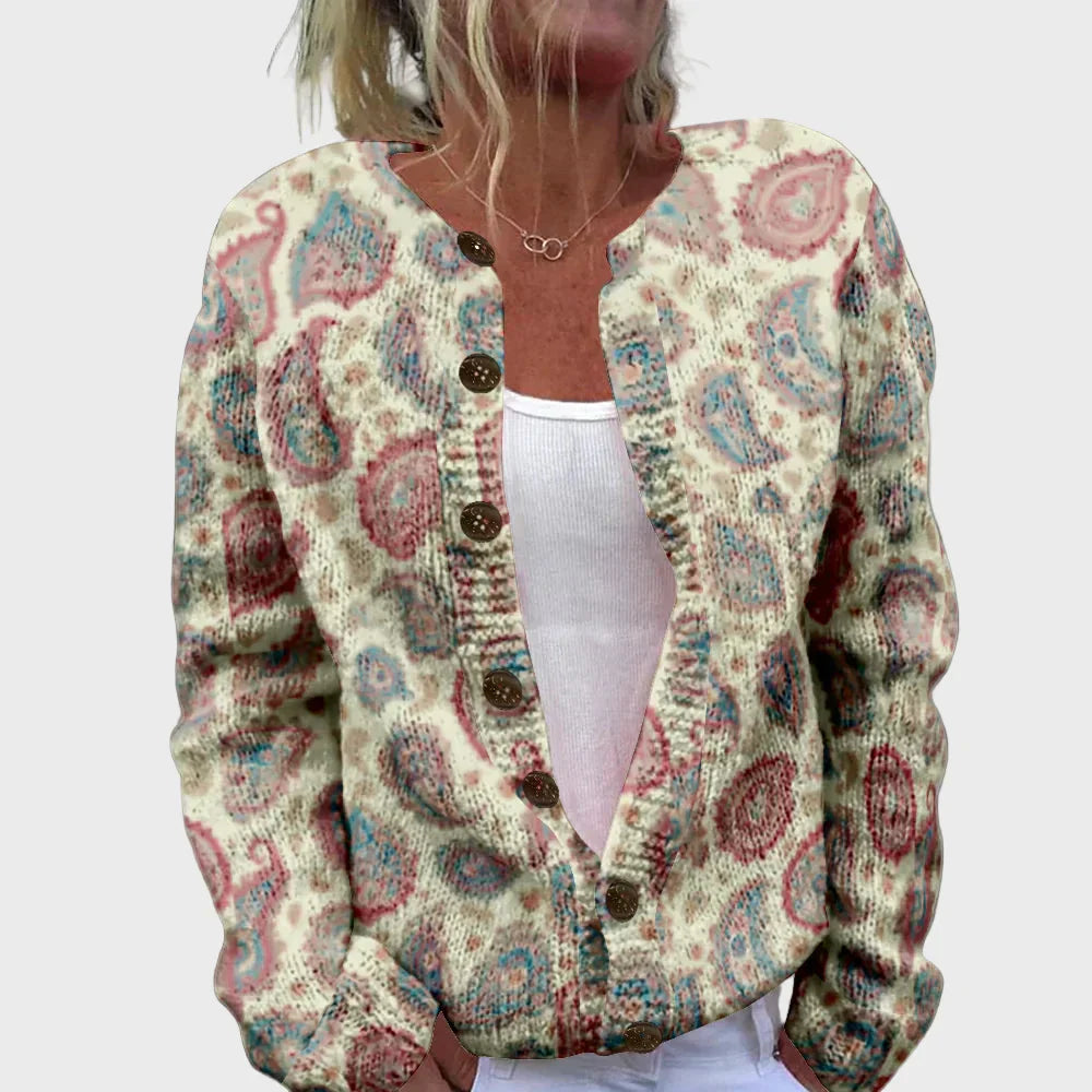 Vestă tricotată elegantă cu model