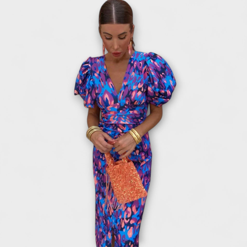 Vanessa - Elegant Dress with V Neckline