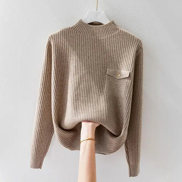 Elegant Sweater with a Neck