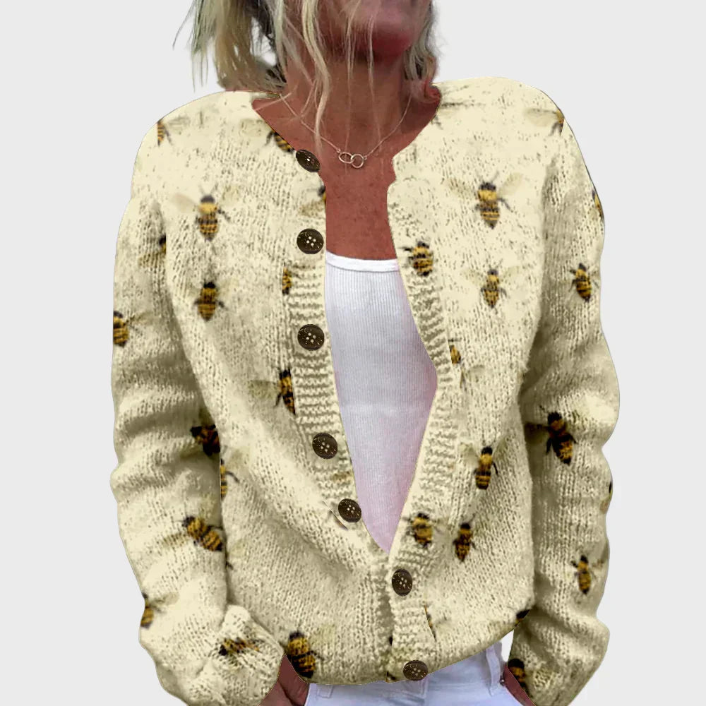 Vestă tricotată elegantă cu model