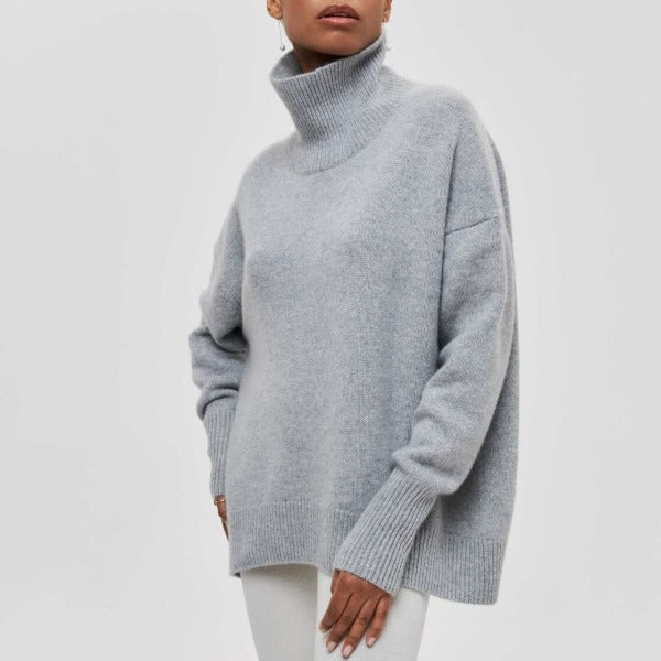 Katrielle - comfortable sweater with a high neck