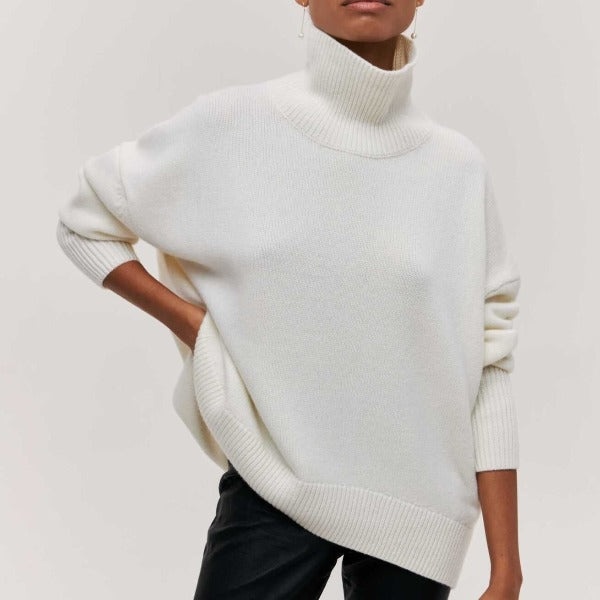 Katrielle - comfortable sweater with a high neck