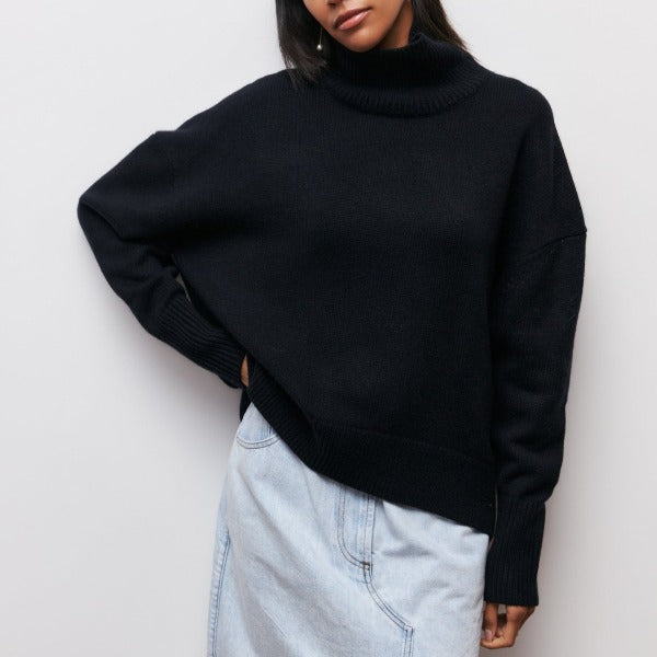 Katrielle - comfortable sweater with a high neck