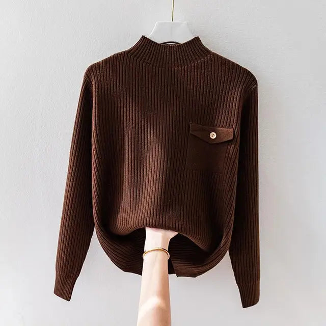 Elegant Sweater with a Neck