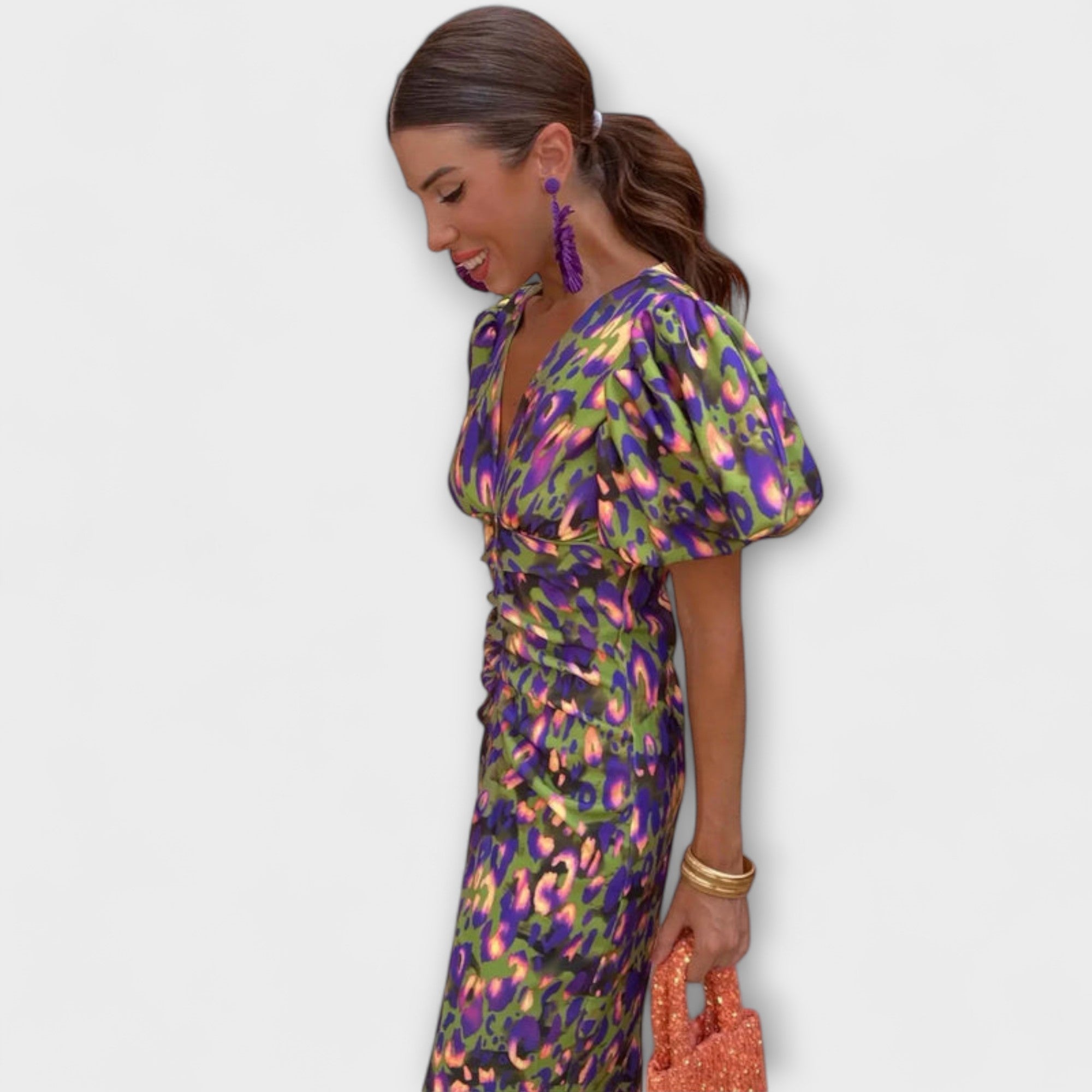 Vanessa - Elegant Dress with V Neckline