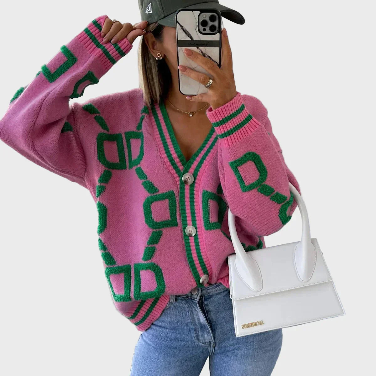 Modern Sweater with Geometric Pattern