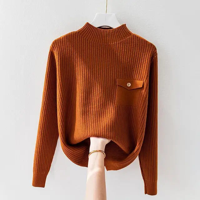 Elegant Sweater with a Neck