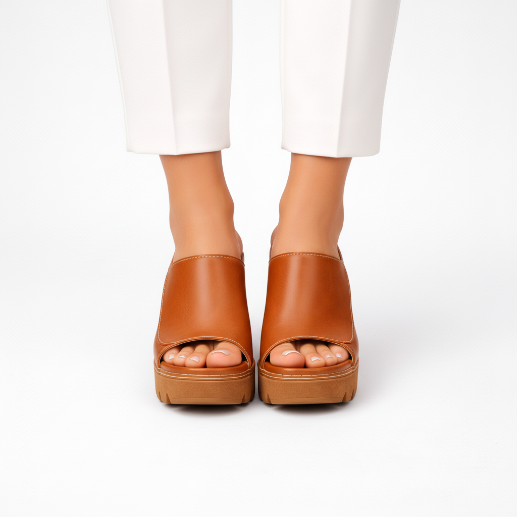 Mizella | Leather Platform Heels