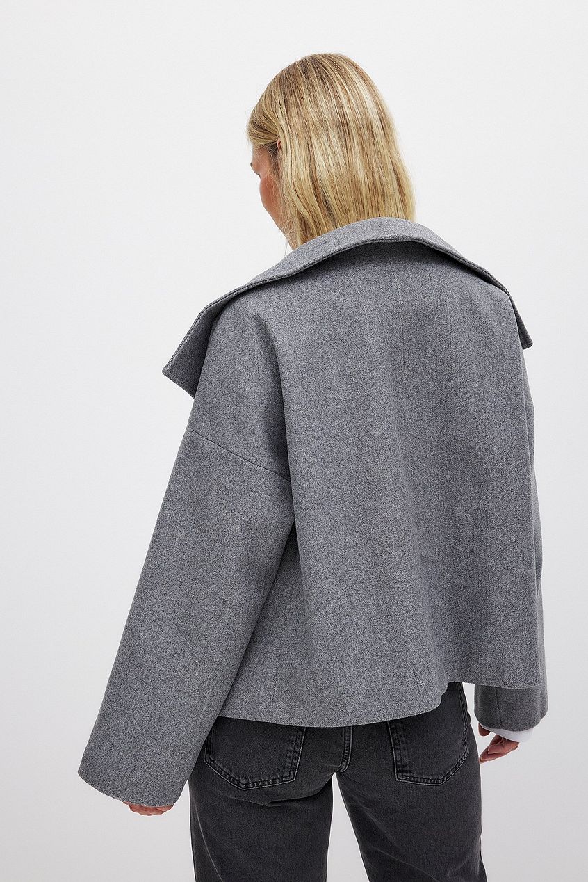 Sima | Short Wool Jacket with Double Closure