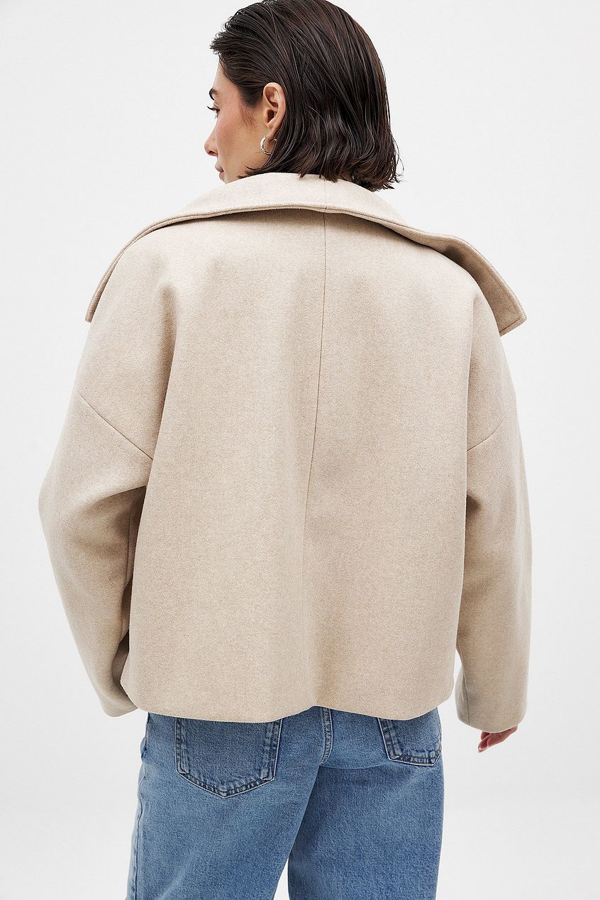 Sima | Short Wool Jacket with Double Closure