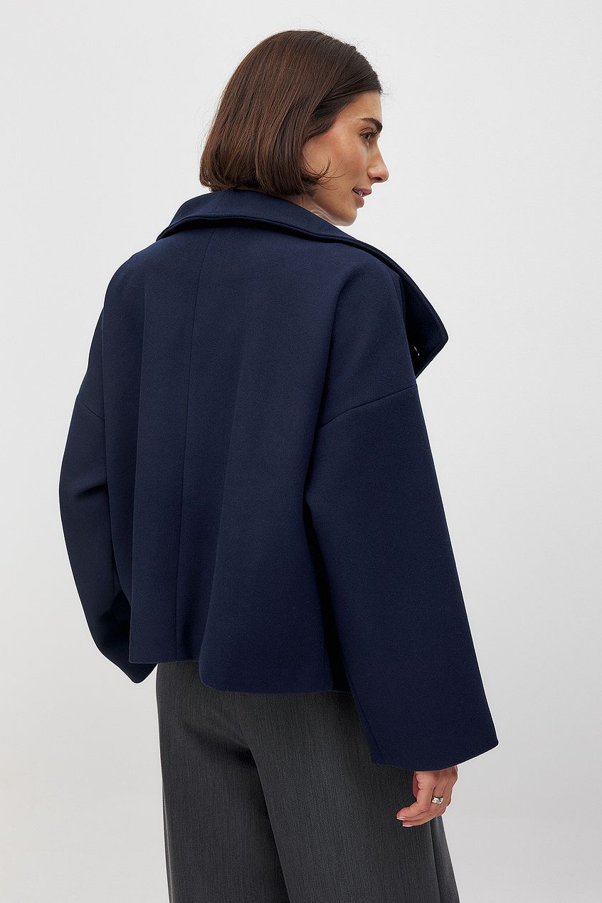 Sima | Short Wool Jacket with Double Closure