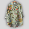 Linen Blouse "Bird Garden"