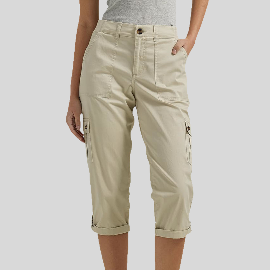 Casey - Pantaloni Capri Cargo cu croială lejeră