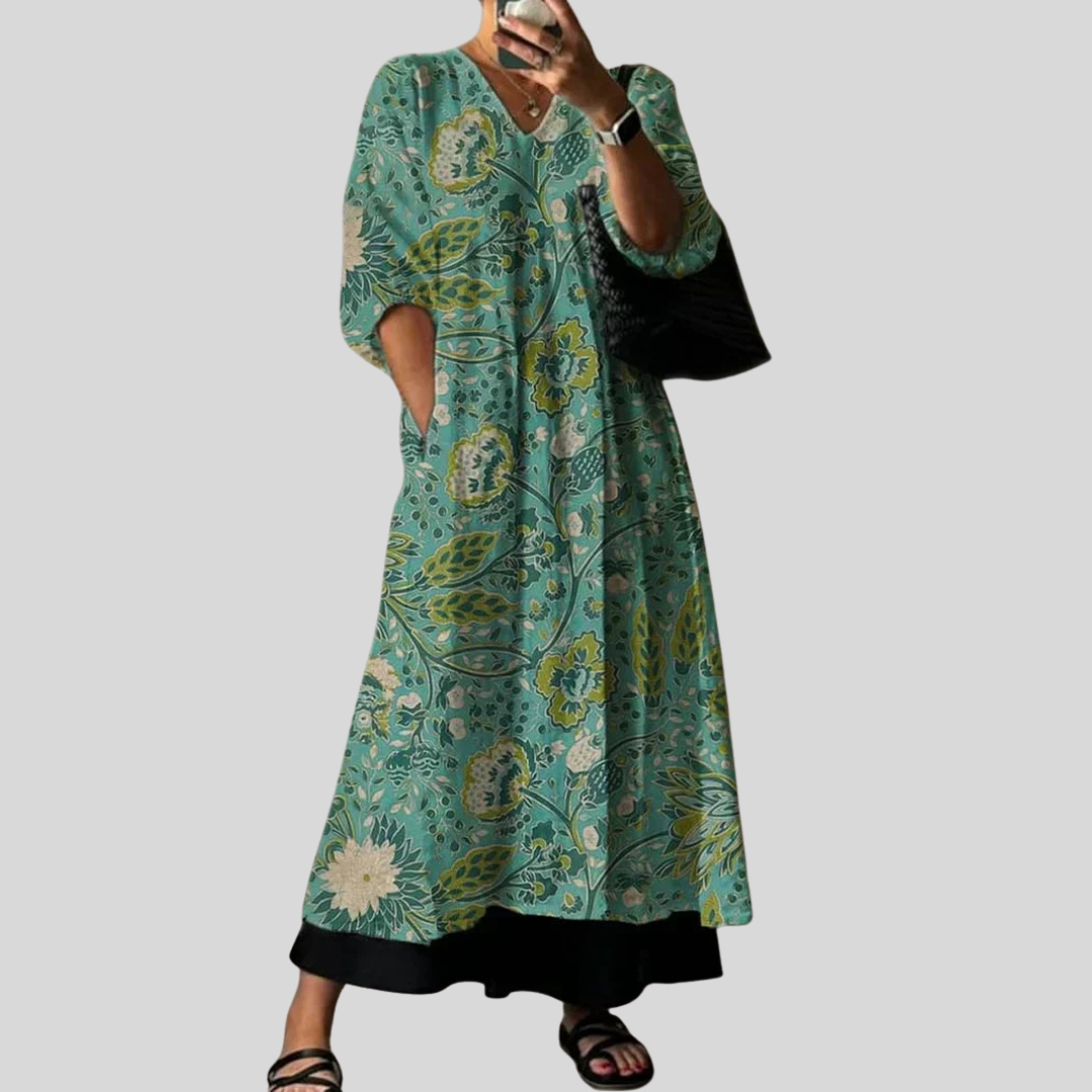 Rochie elegantă cu imprimeu floral Paula
