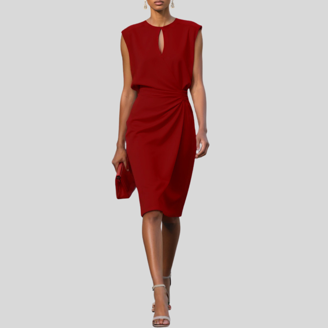 Rose - Rochie midi petrecută cu drapaje