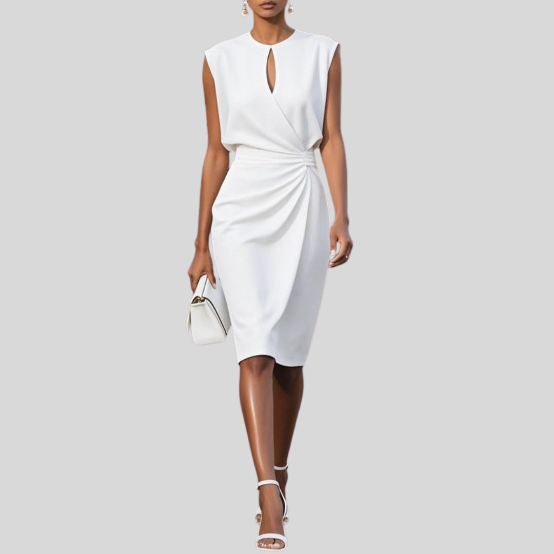 Rose - Rochie midi petrecută cu drapaje