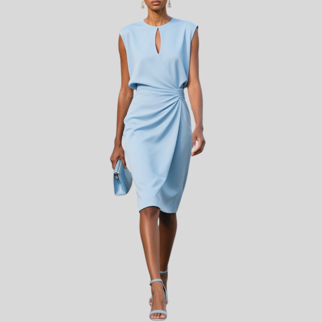 Rose - Rochie midi petrecută cu drapaje