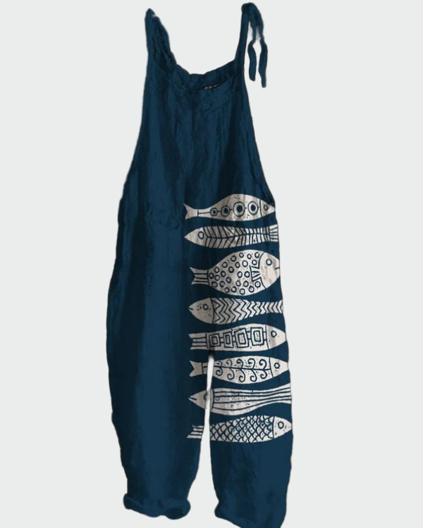 Retro jumpsuit with floral pattern – Elegant style and comfort