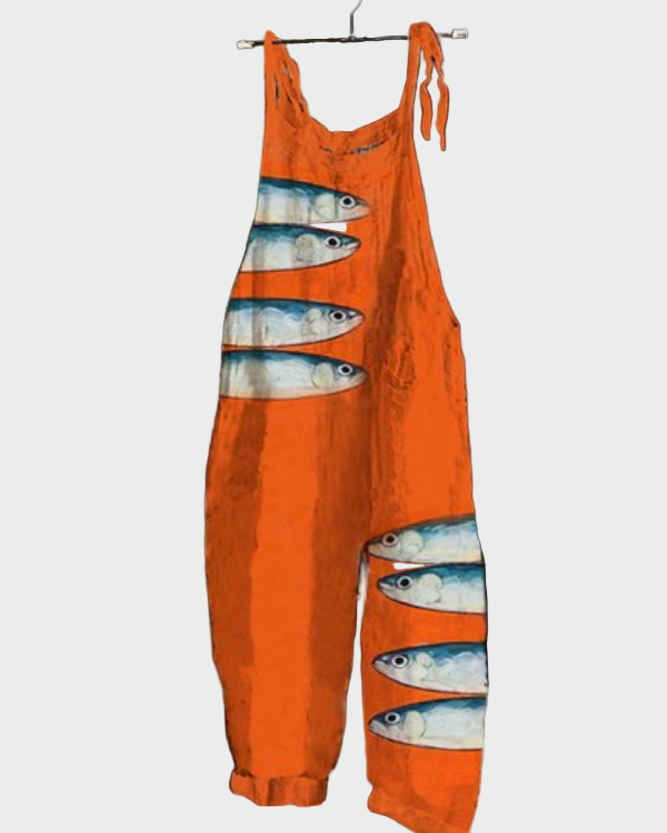 Retro jumpsuit with wide pants