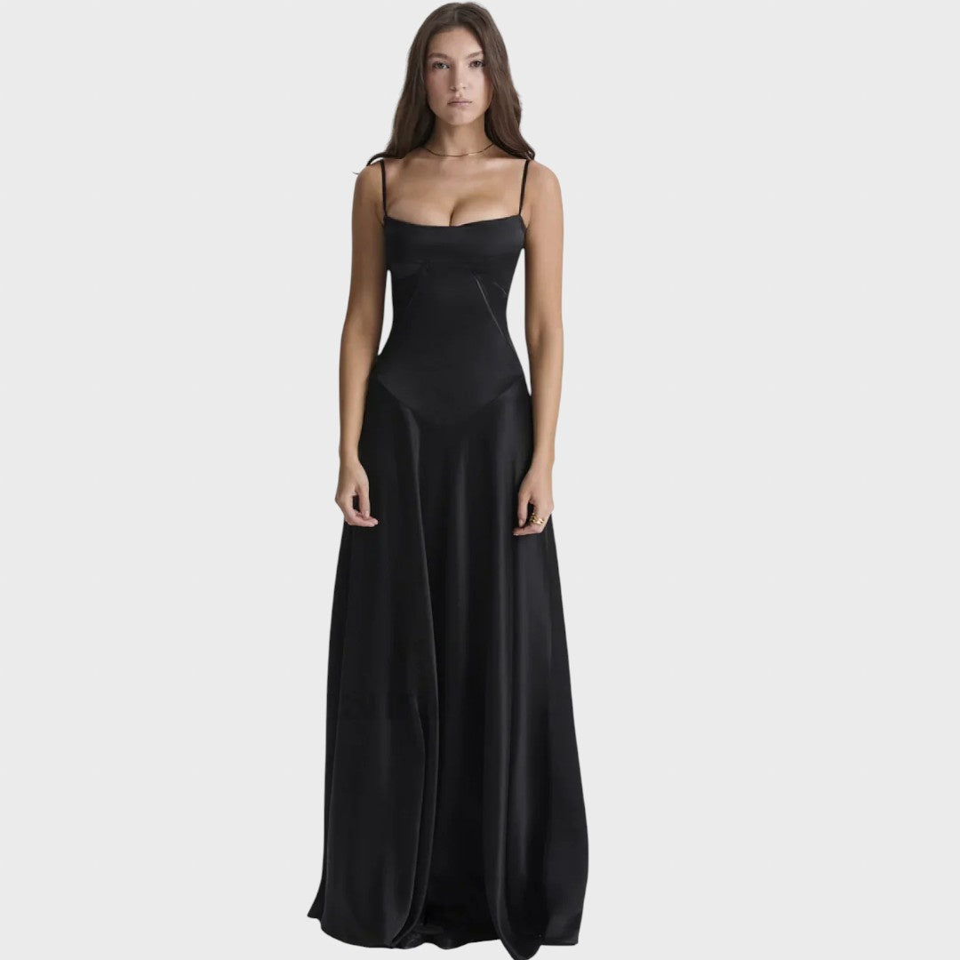 Petronėlė | Black Lace Charming Long Dress