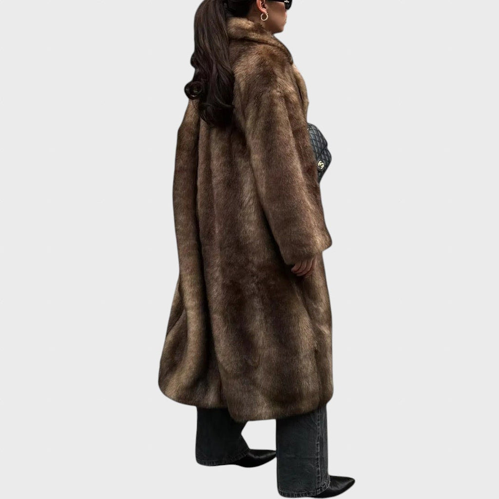 Fluff | Long Faux Leather Coat