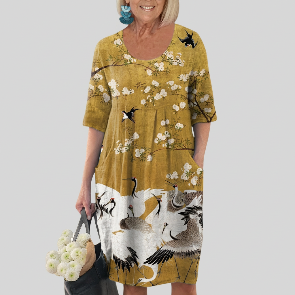Viora Women's Dress | Casual Printed Puffy Skirt