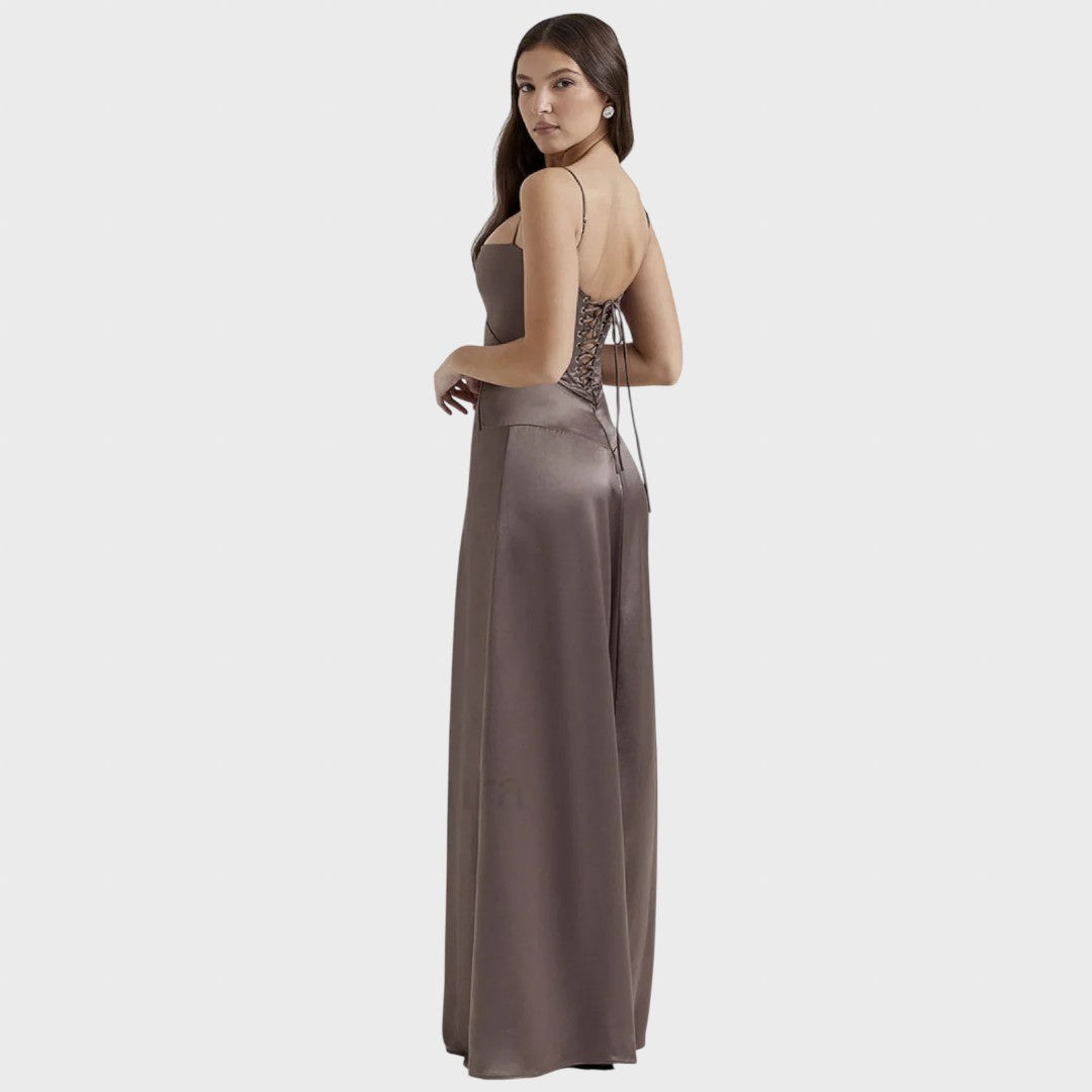 Petronėlė | Black Lace Charming Long Dress