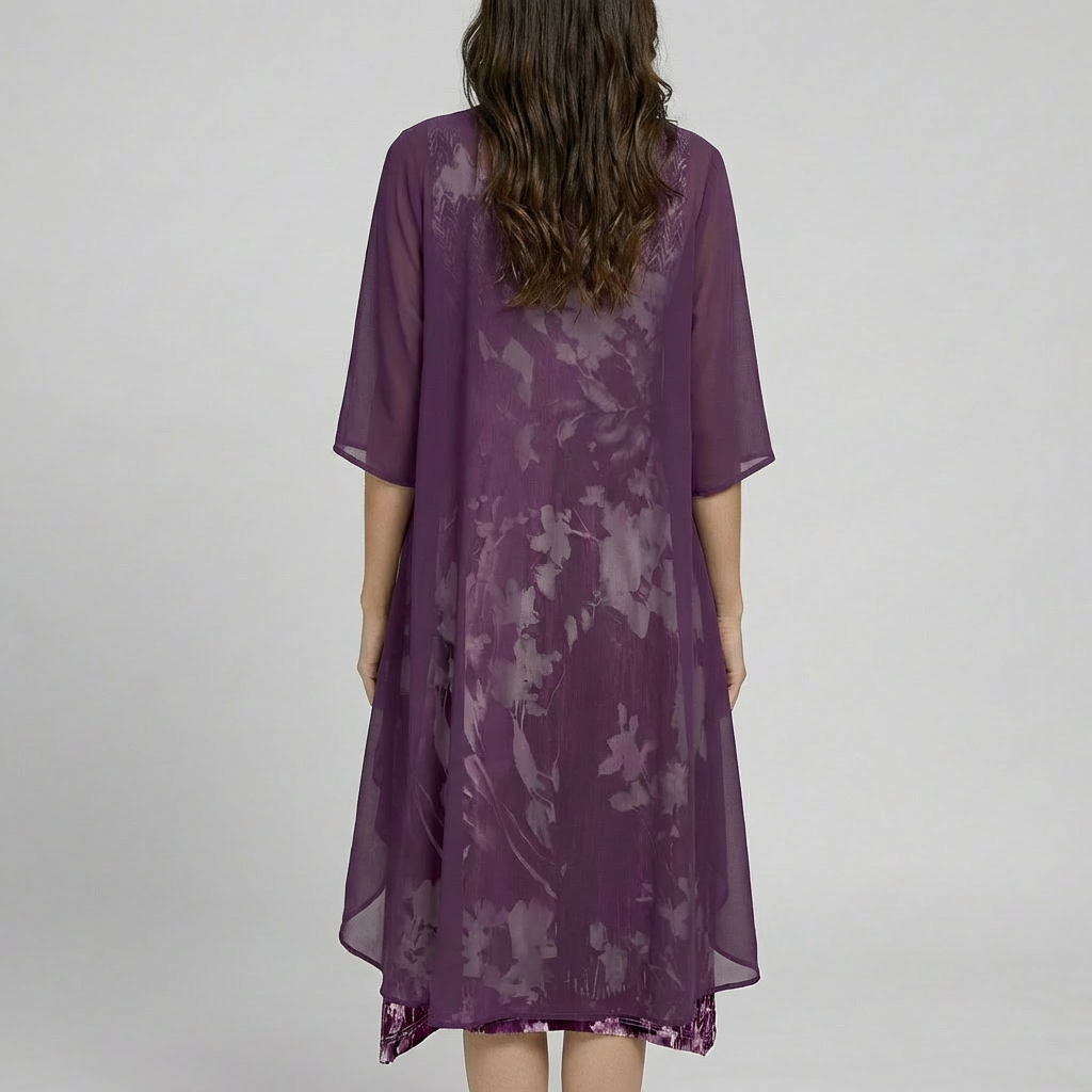 Sofia – Floral Chiffon Two-Piece Set