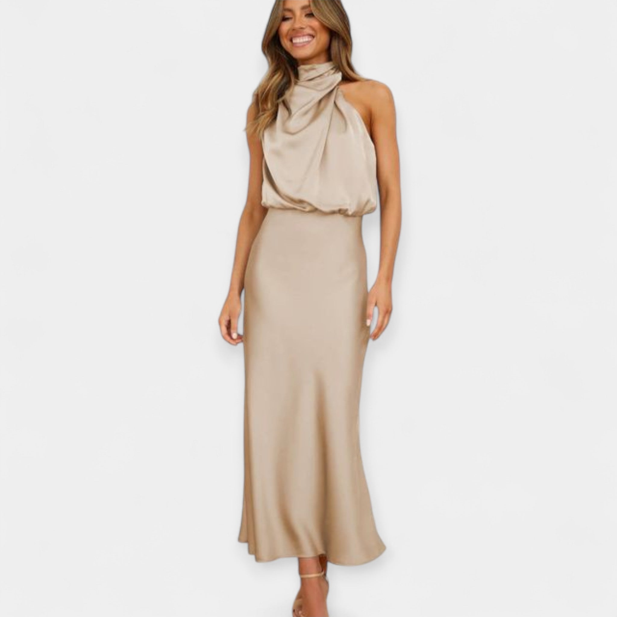 Maxi Dress with Open Shoulders